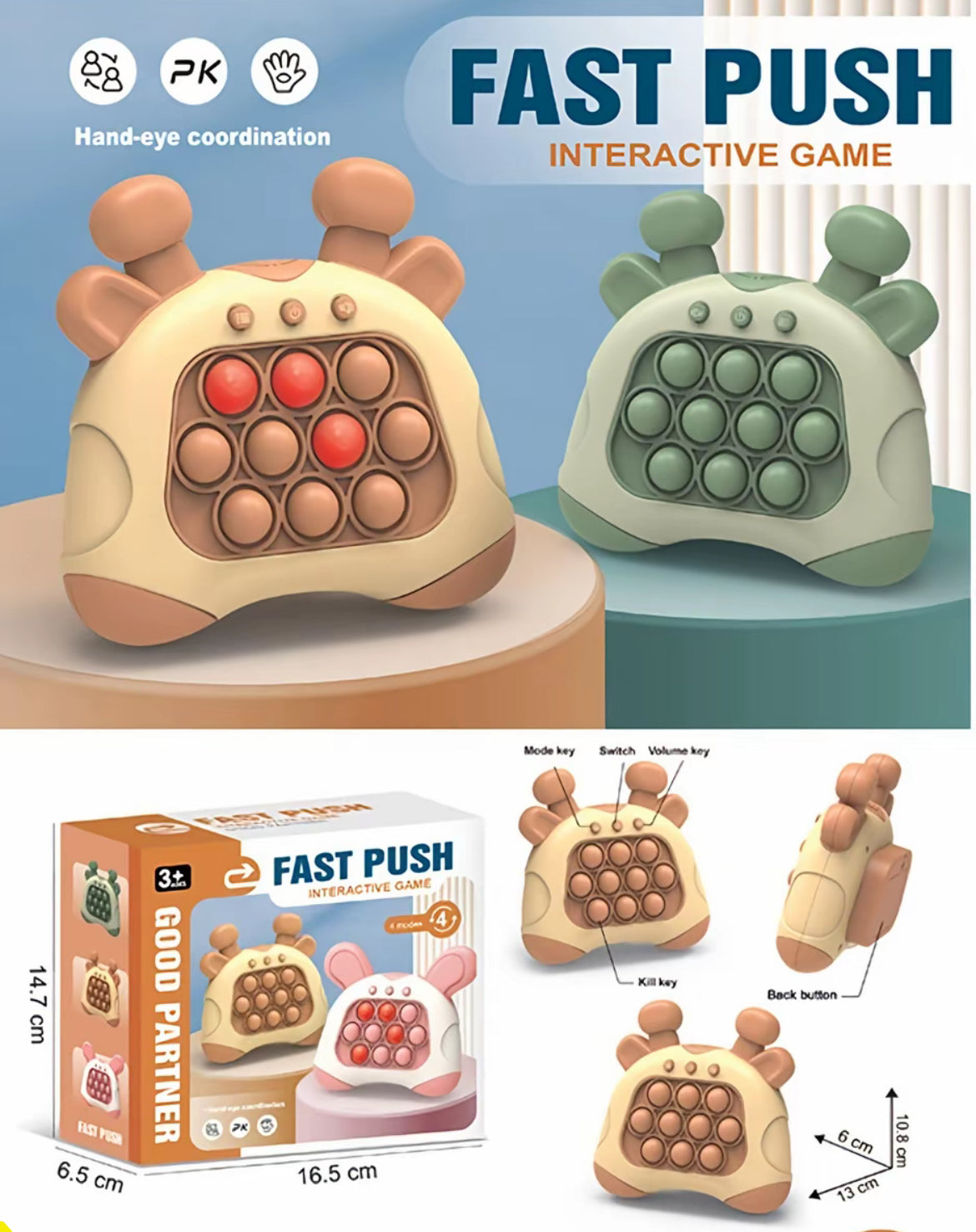 Juego pop it Electronico juguete,con más de 200 niveles, Antiestres/ controla con botones, para niños.