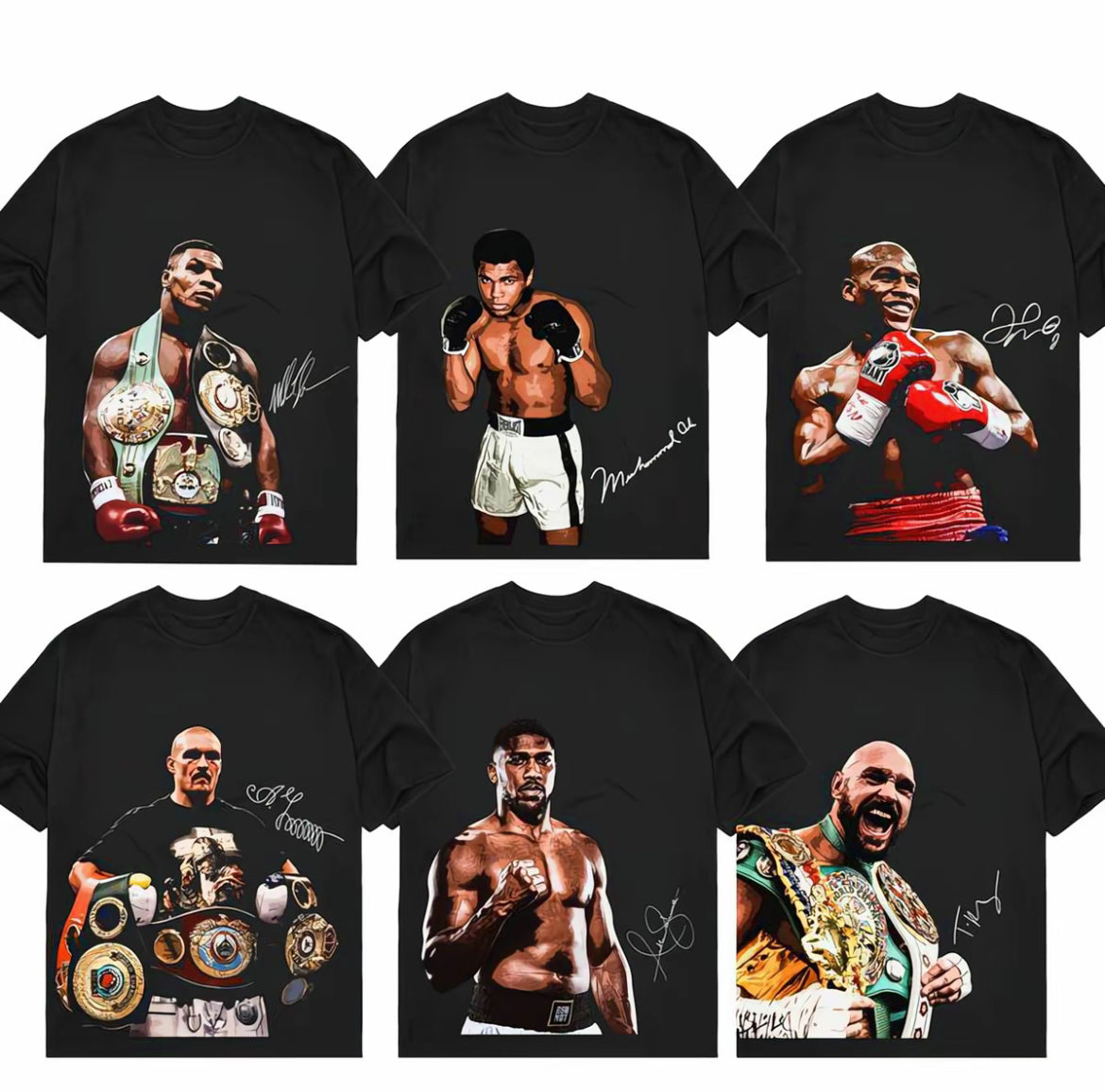 Playera con estampado de boxeador, unisex, buena calidad, ropa casual con estilo para salidas o uso diario.