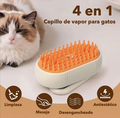 Cepillo con vaporizante para mascotas