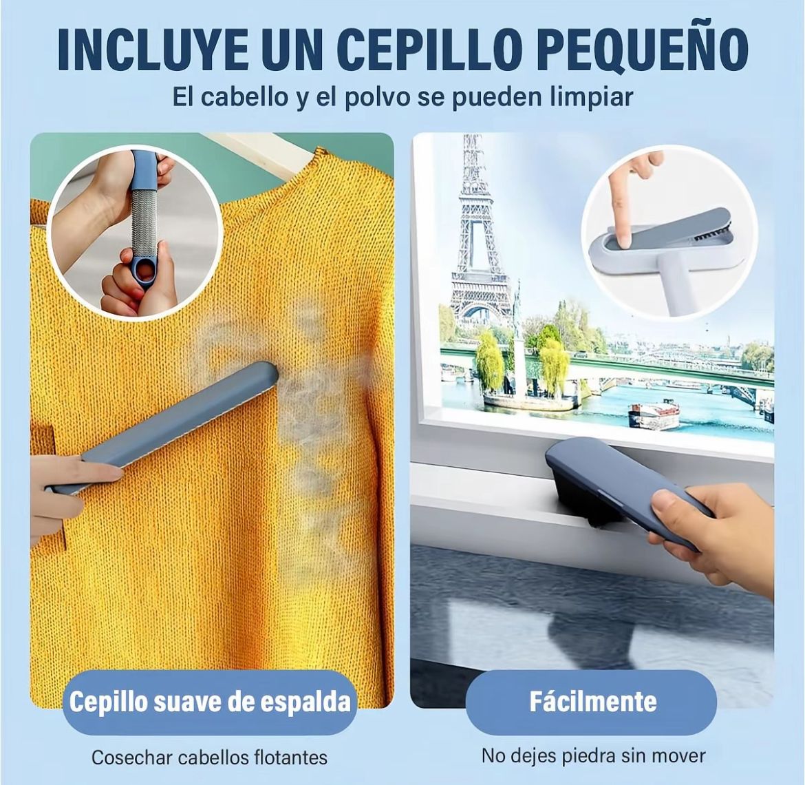 Cepillo Removedor de Pelos y Pelusa para Ropa y Muebles