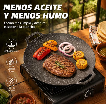 Sarten antiaderente  34cm  facil de limpiar  multiusos,compatible con cocina de inducción y con cocina de gas