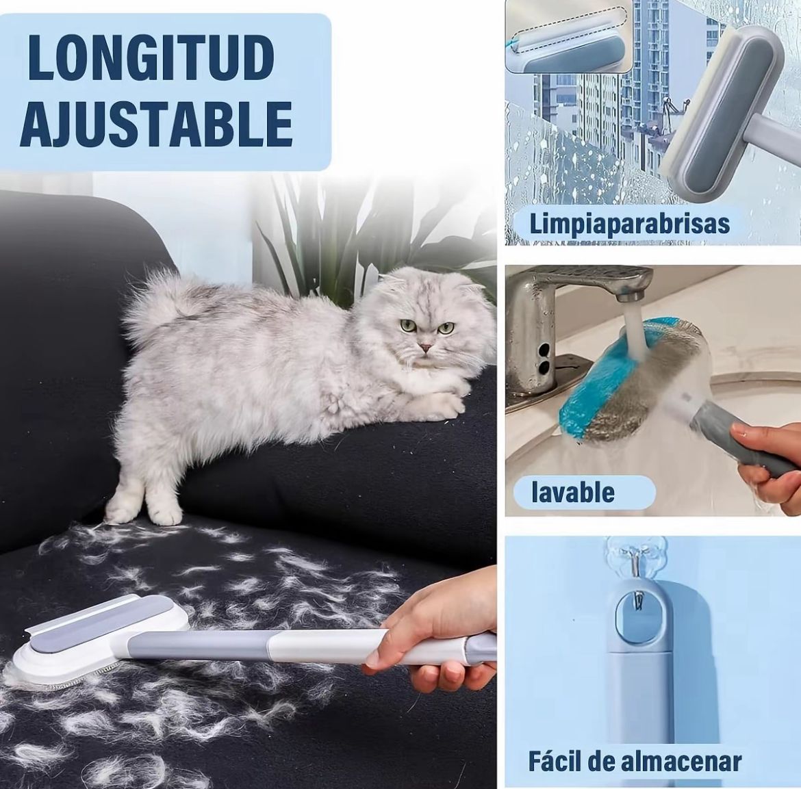 Cepillo Removedor de Pelos y Pelusa para Ropa y Muebles